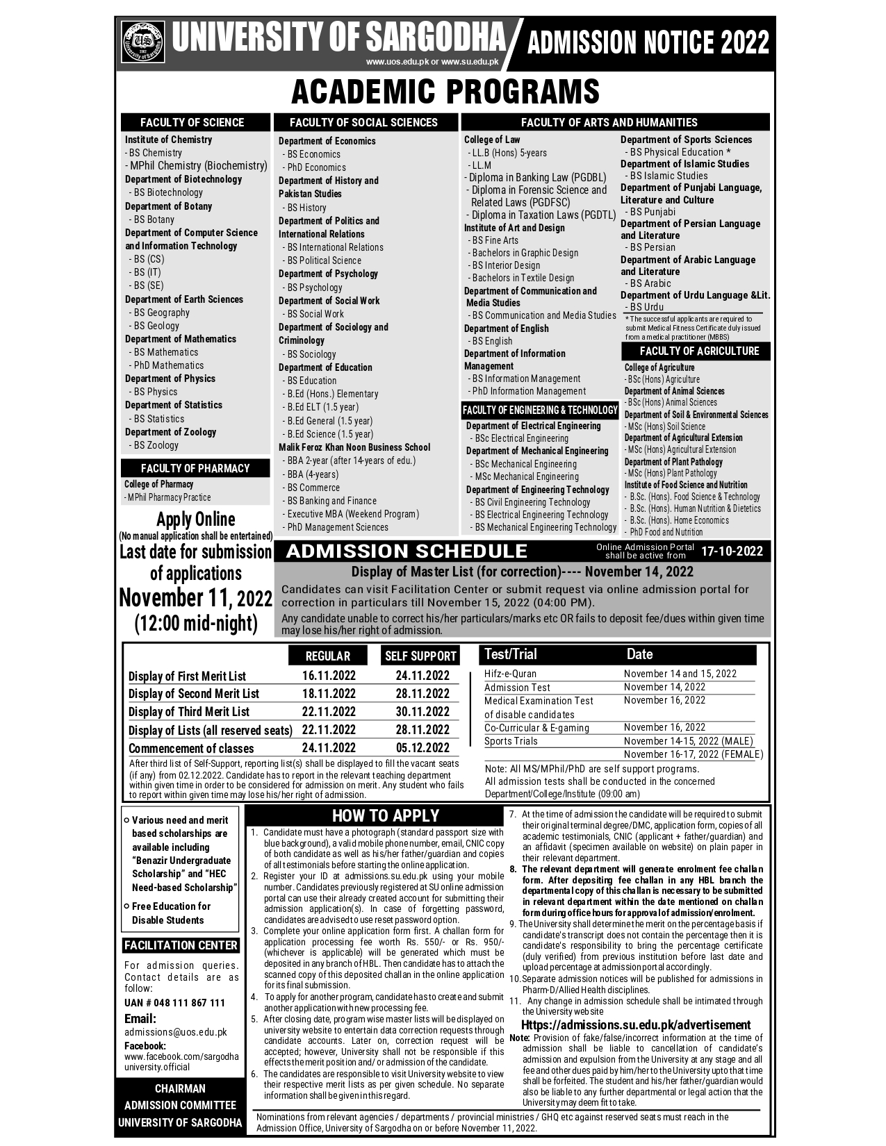 Admissions Advertisement Fall 2022